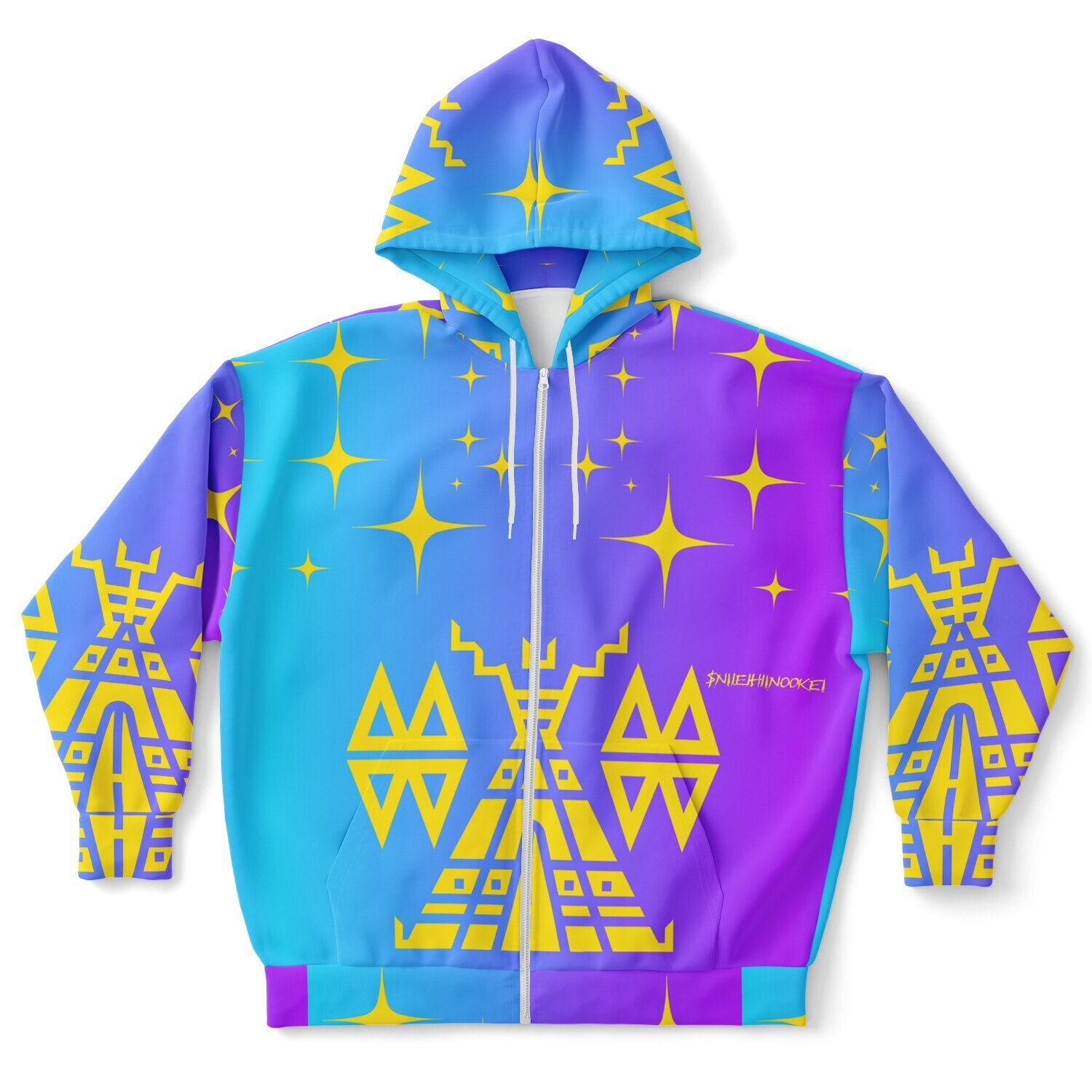 $NiieihiiNookei Fashion Plus-size Ziphoodie - AOP