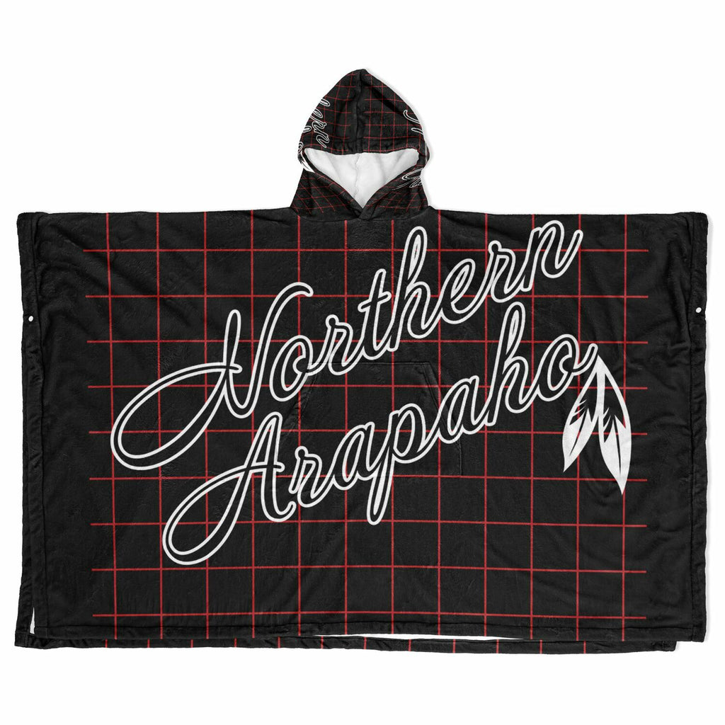 $NiieihiiNookei Northern Arapaho Flannel Blanket Poncho - AOP