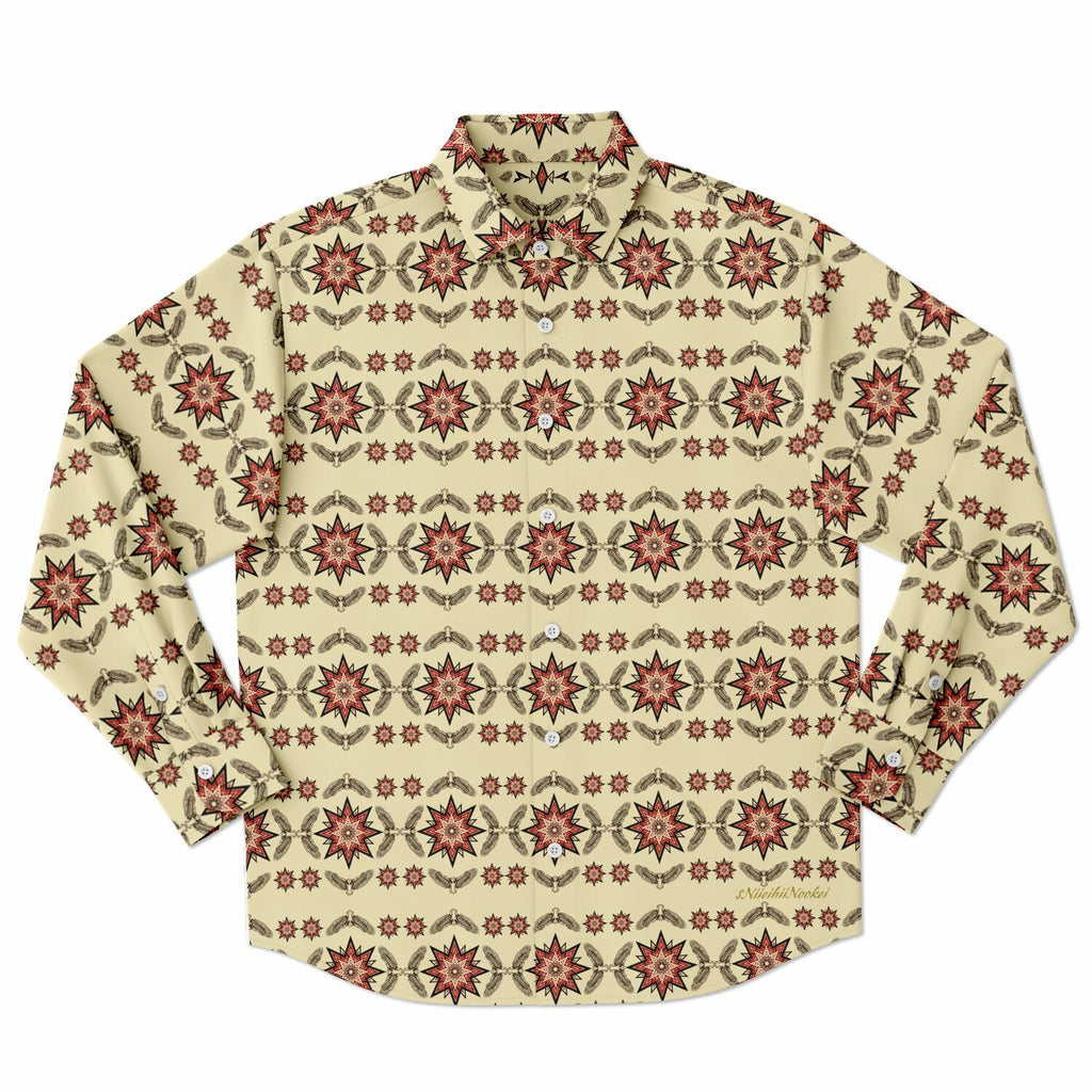 $NiieihiiNookei Long Sleeve Button Down Shirt - AOP