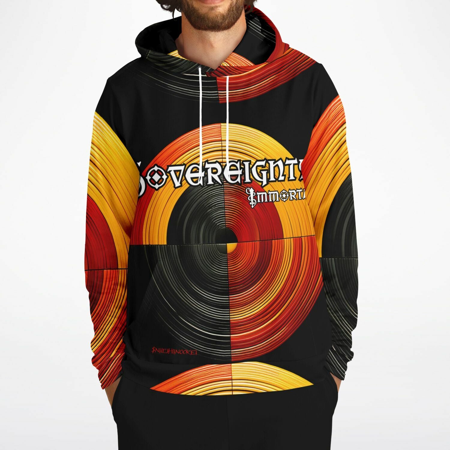 Sovereignty Immortal by $NiieihiiNookei Athletic Hoodie - AOP