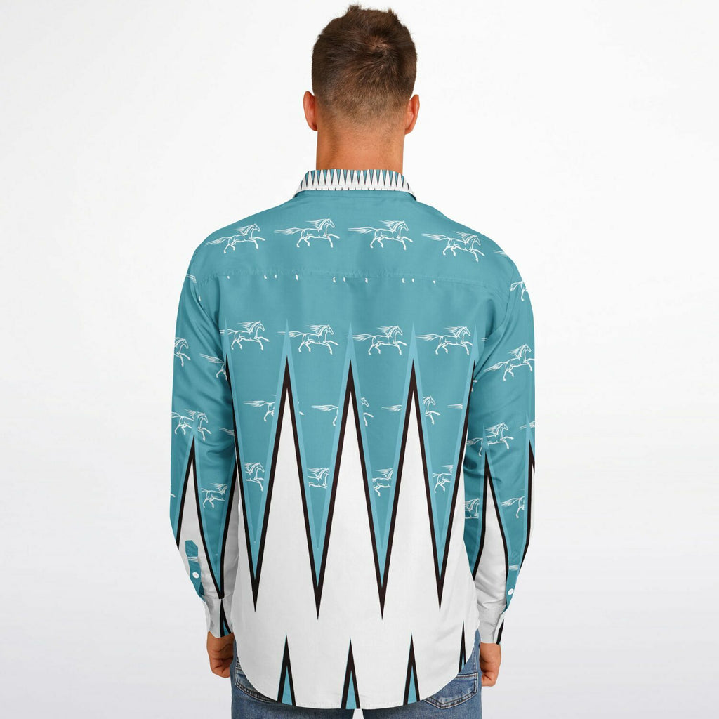 $NiieihiiNookei Long Sleeve Button Down Shirt - AOP