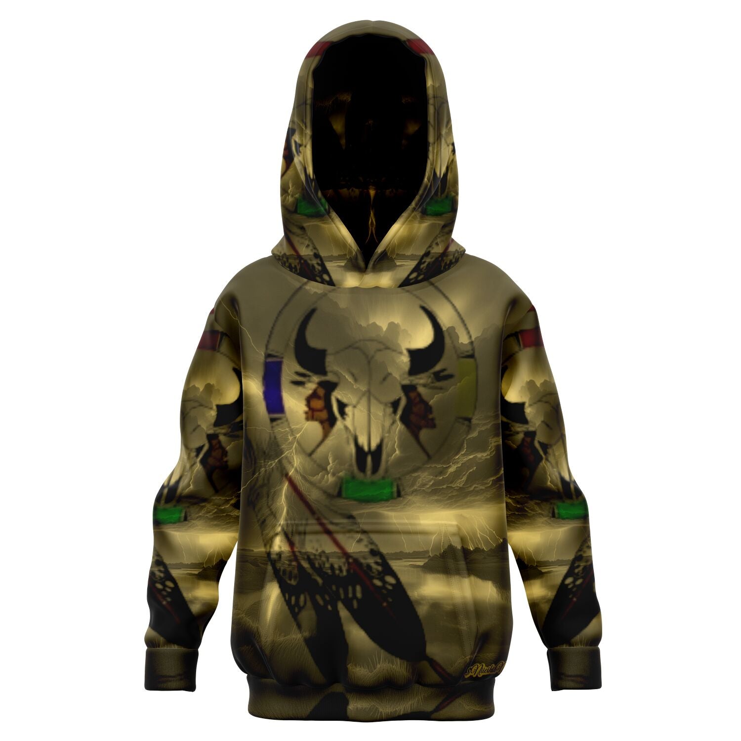 Northern Arapaho Tribe Logo Athletic Kids Hoodie - AOP