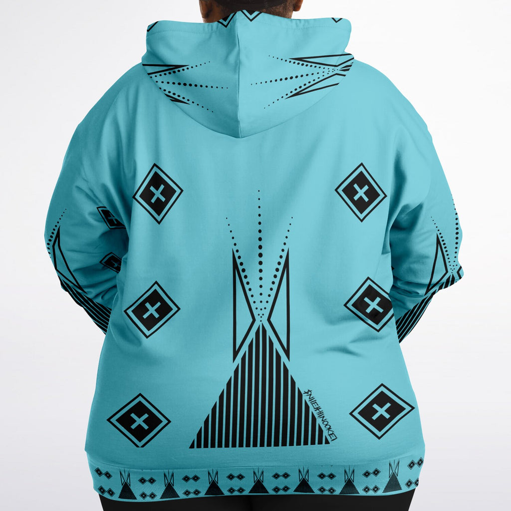 $NiieihiiNookei Fashion Plus-size Ziphoodie - AOP