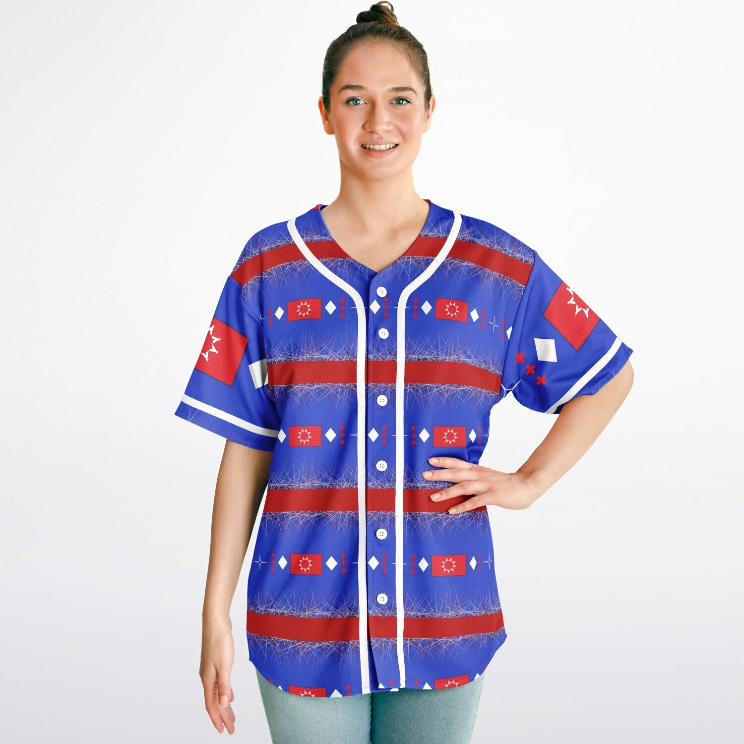 OST Flag design by $NiieihiiNookeiReversible Baseball Jersey - AOP