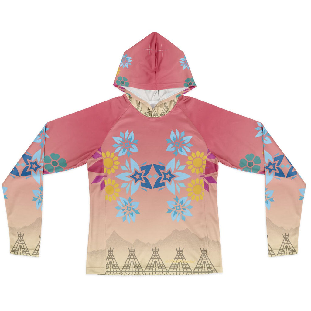 $NiieihiiNookei Women's Long Sleeve Hooded Performance Shirt - AOP