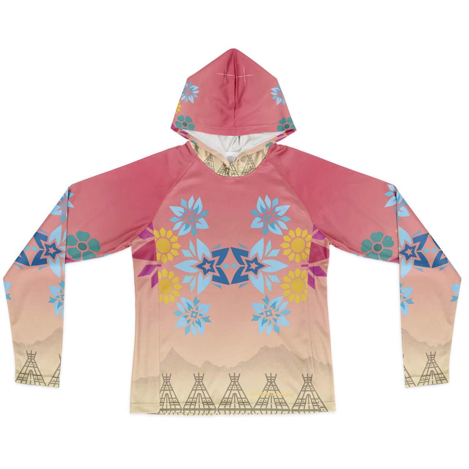$NiieihiiNookei Women's Long Sleeve Hooded Performance Shirt - AOP
