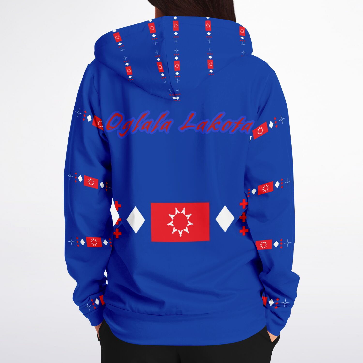 Oglala Sioux Tribe Logo Zip-Up Hoodie - AOP
