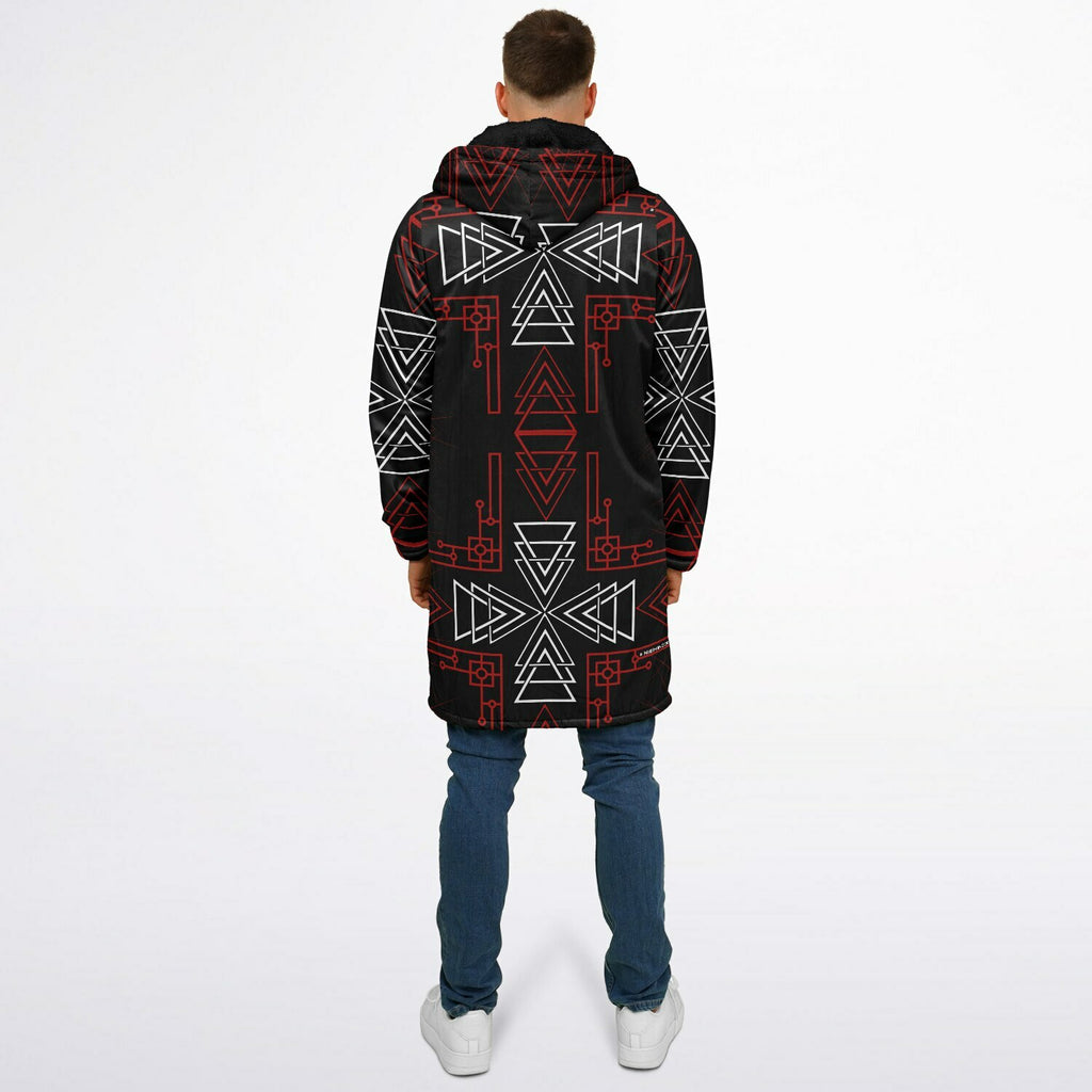 $NiieihiiNookei Microfleece Lined Zipper Cloak - AOP