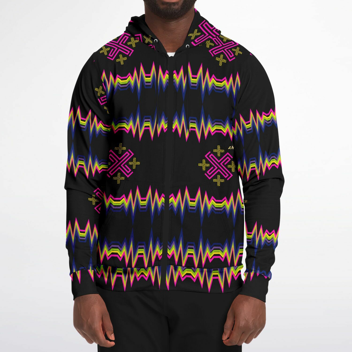 $NiieihiiNookei Athletic Zip-Up Hoodie - AOP