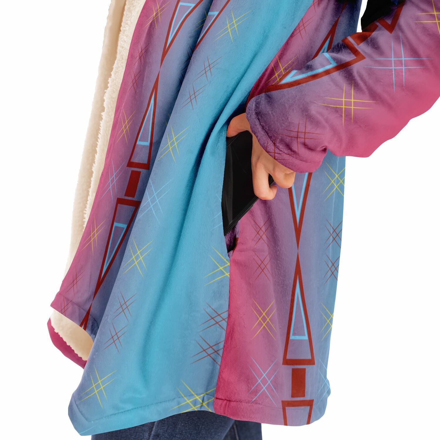 $NiieihiiNookei Microfleece Cloak - AOP