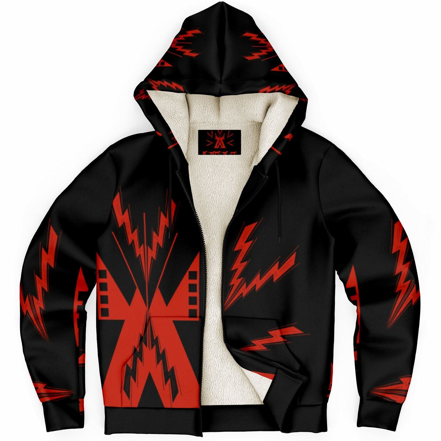 $NiieihiiNookei Microfleece Ziphoodie - AOP