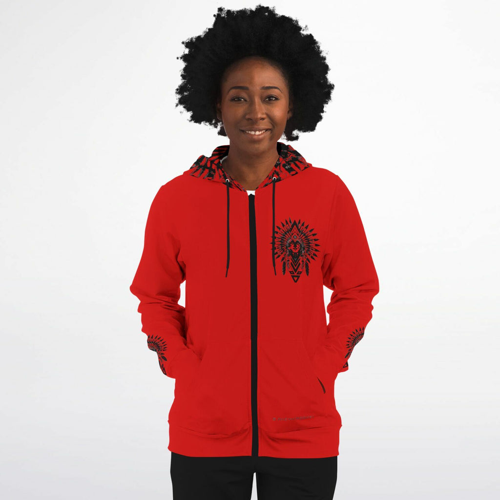 $NiieihiiNookei Athletic Zip-Up Hoodie - AOP
