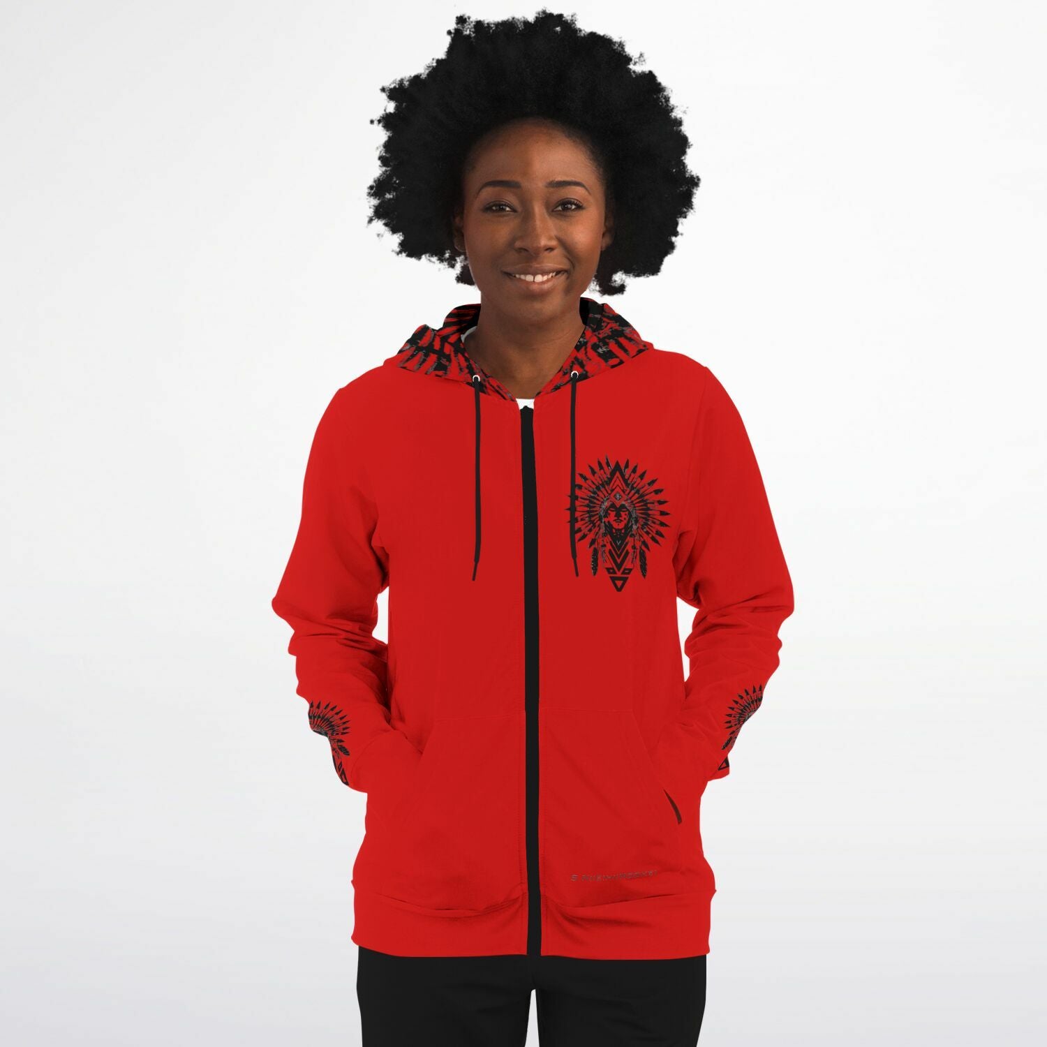 $NiieihiiNookei Athletic Zip-Up Hoodie - AOP
