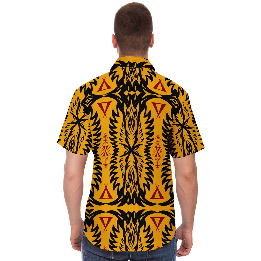 Short Sleeve Button Down Shirt 3- AOP