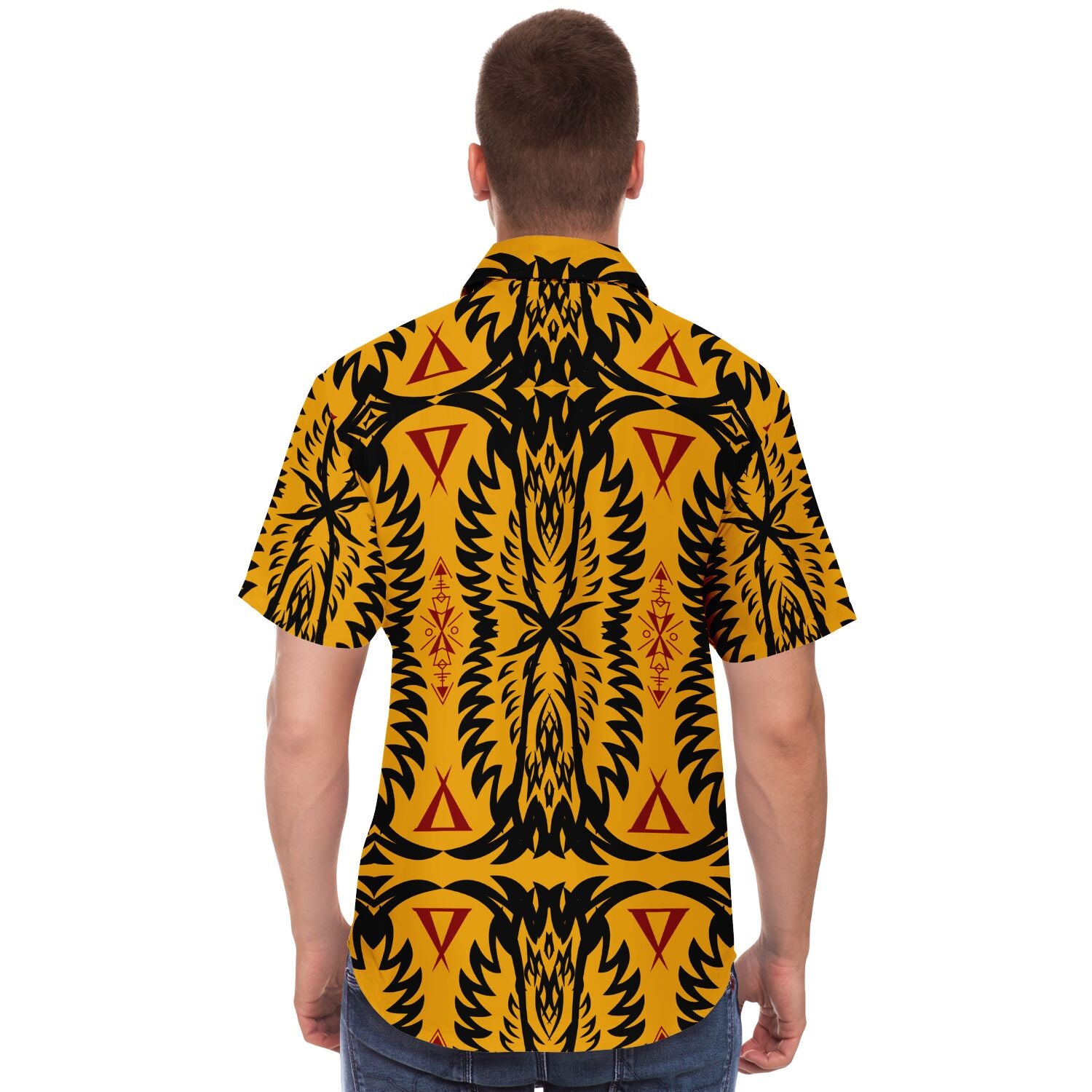 Short Sleeve Button Down Shirt 3- AOP