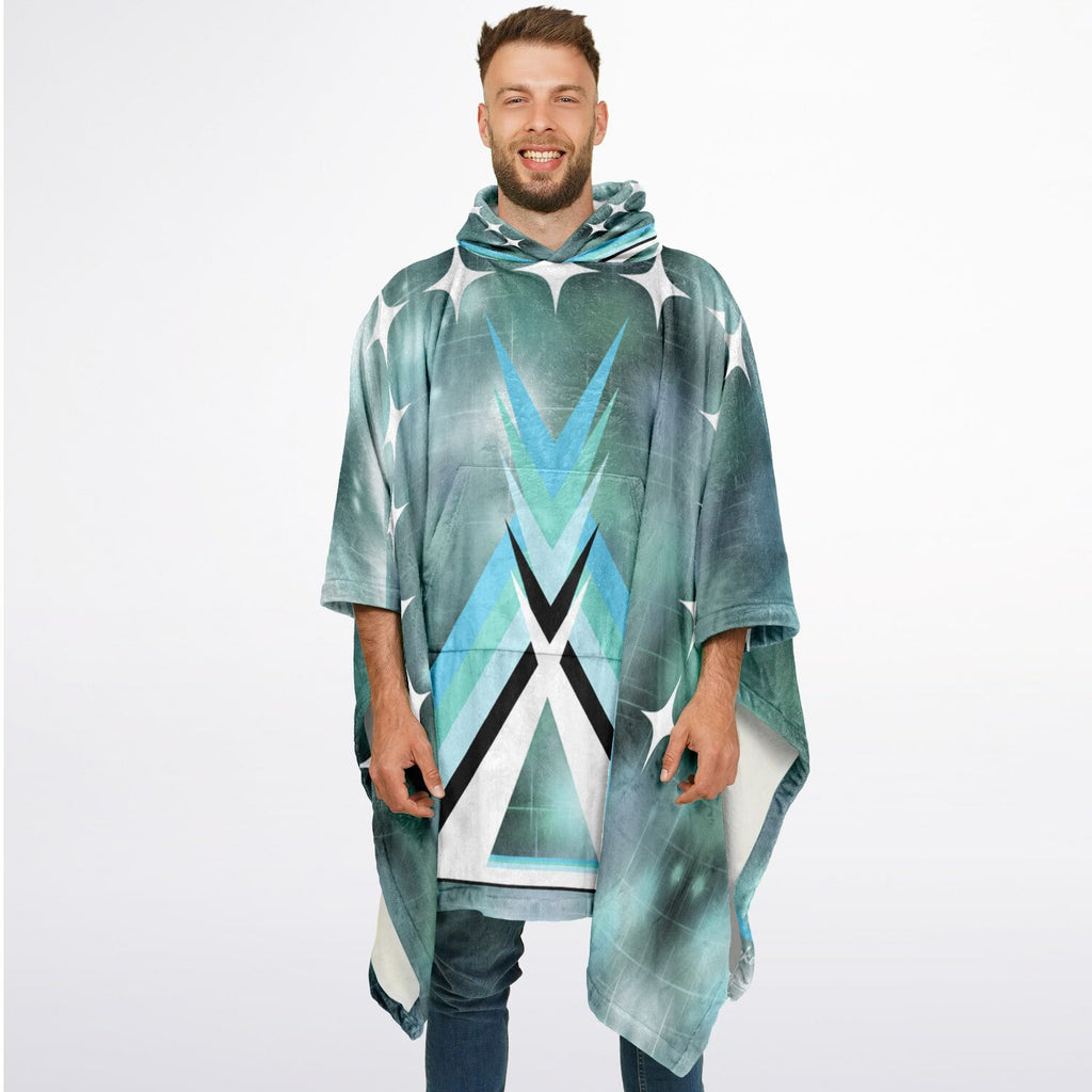 $NiieihiiNookei Flannel Blanket Poncho - AOP