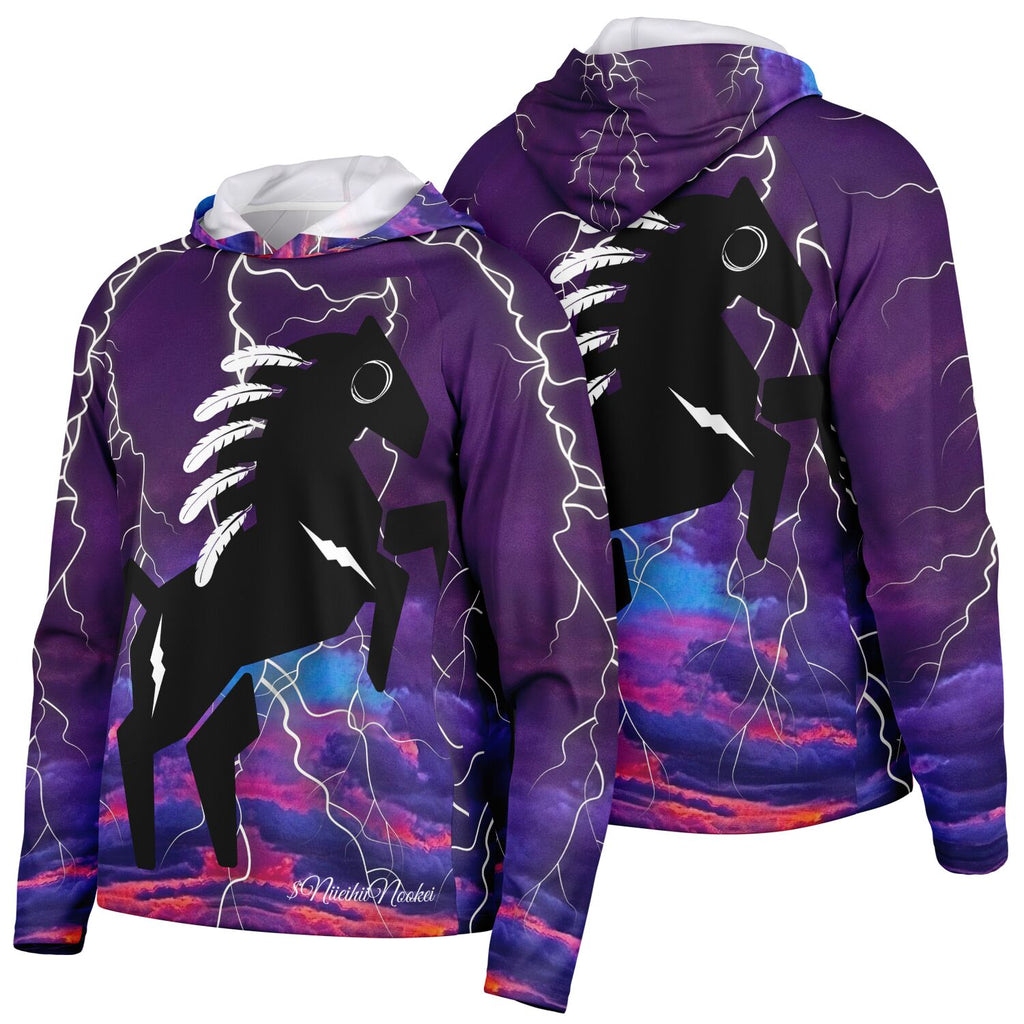 $NiieihiiNookei Men's Long Sleeve Hooded Performance Shirt - AOP