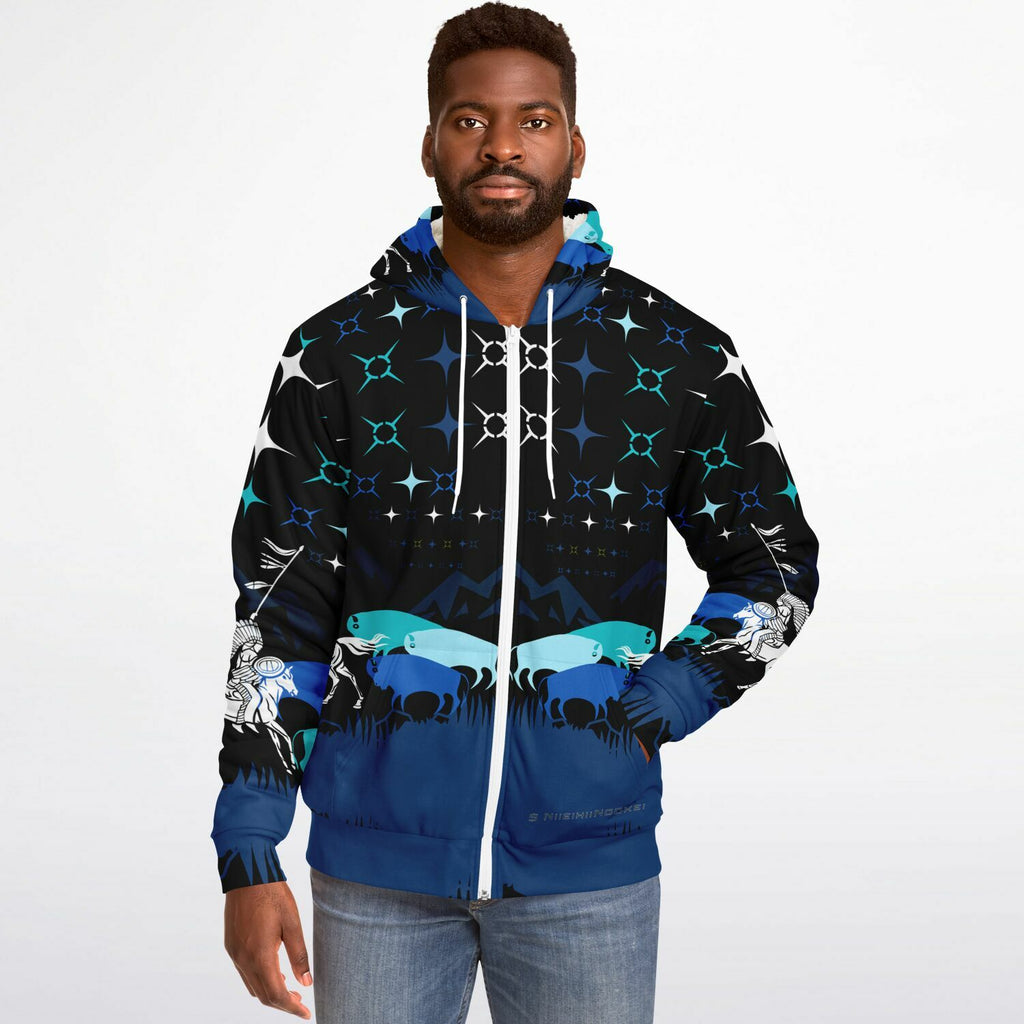 $NiieihiiNookei Microfleece Ziphoodie - AOP
