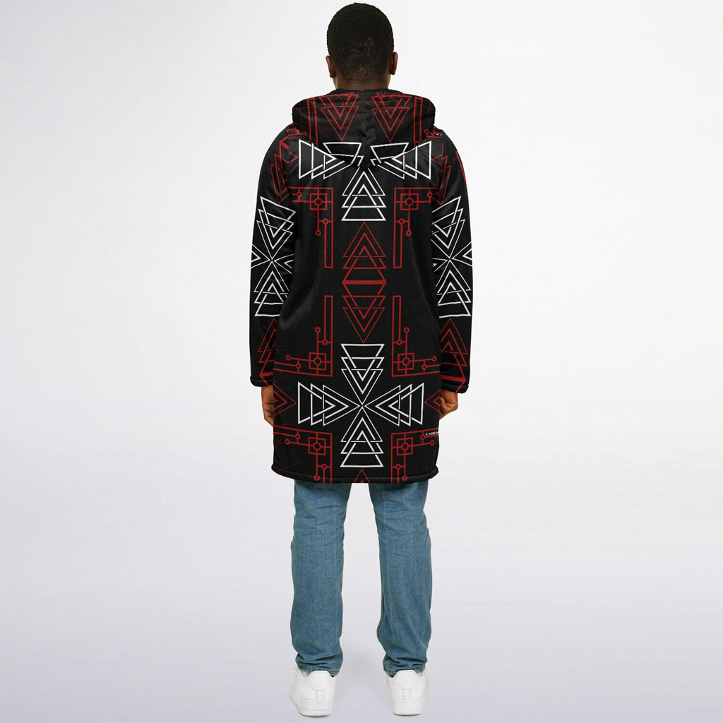 $NiieihiiNookei Microfleece Lined Zipper Cloak - AOP