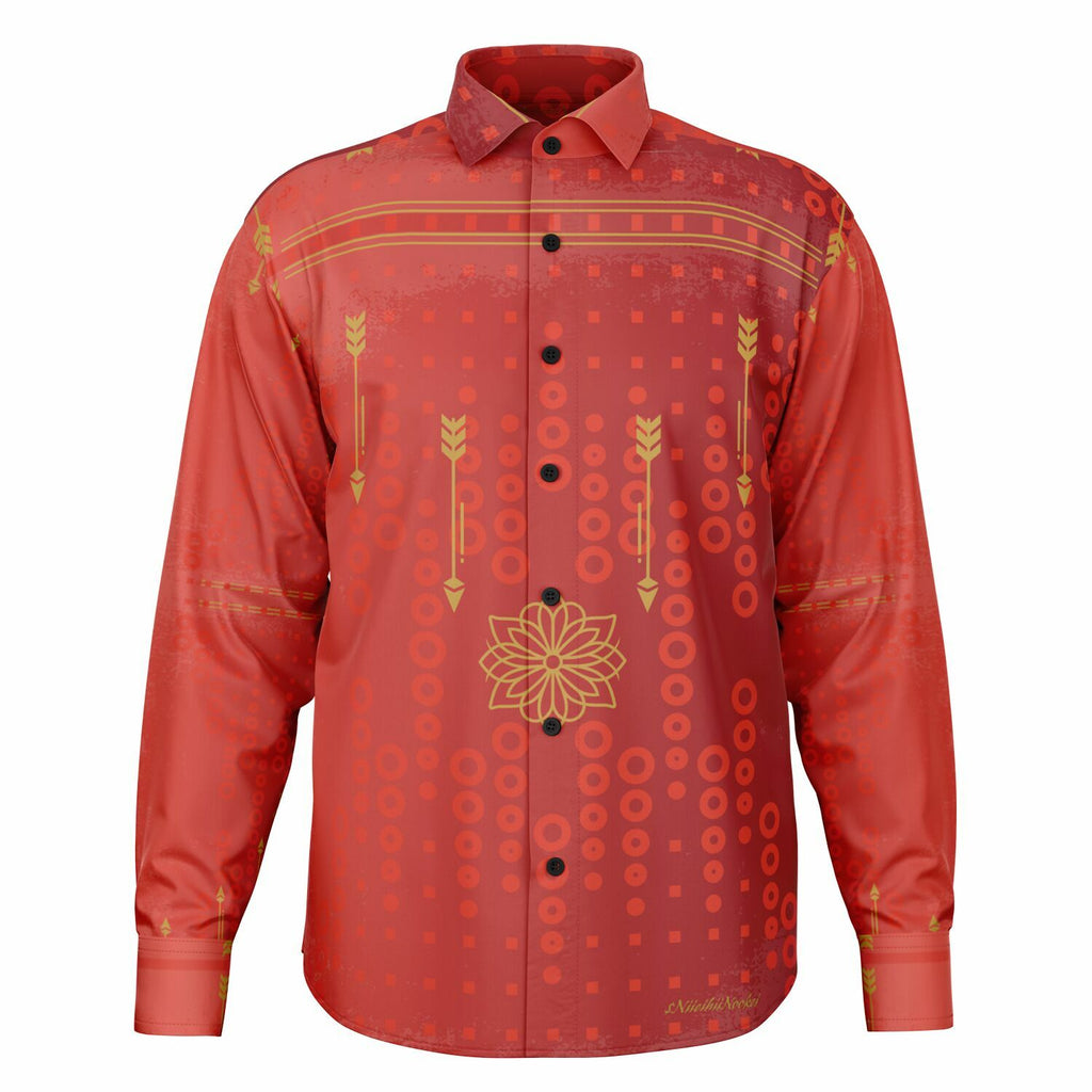 $NiieihiiNookei Long Sleeve Button Down Shirt - AOP