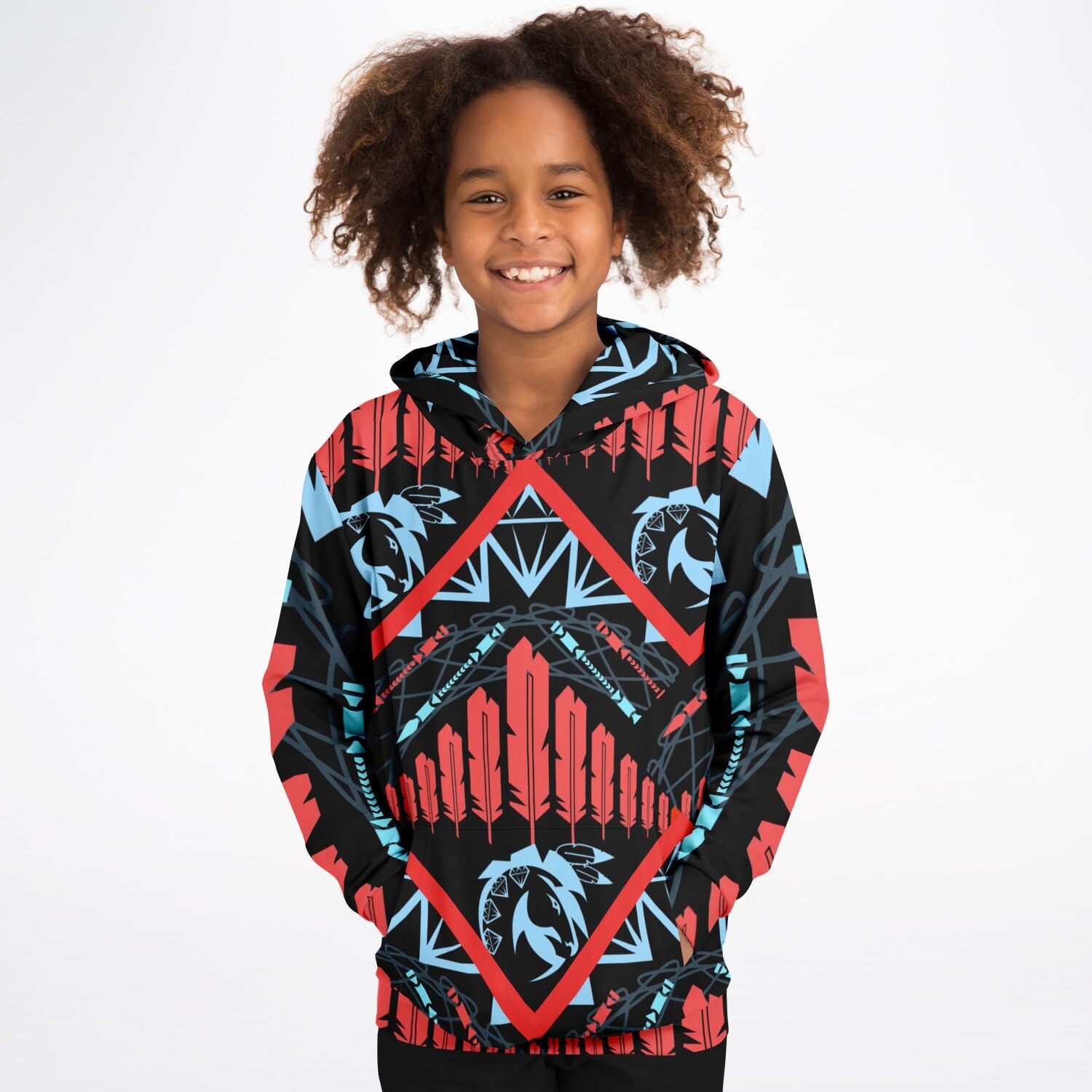 $NiieihiiNookei Athletic Kids Hoodie - AOP