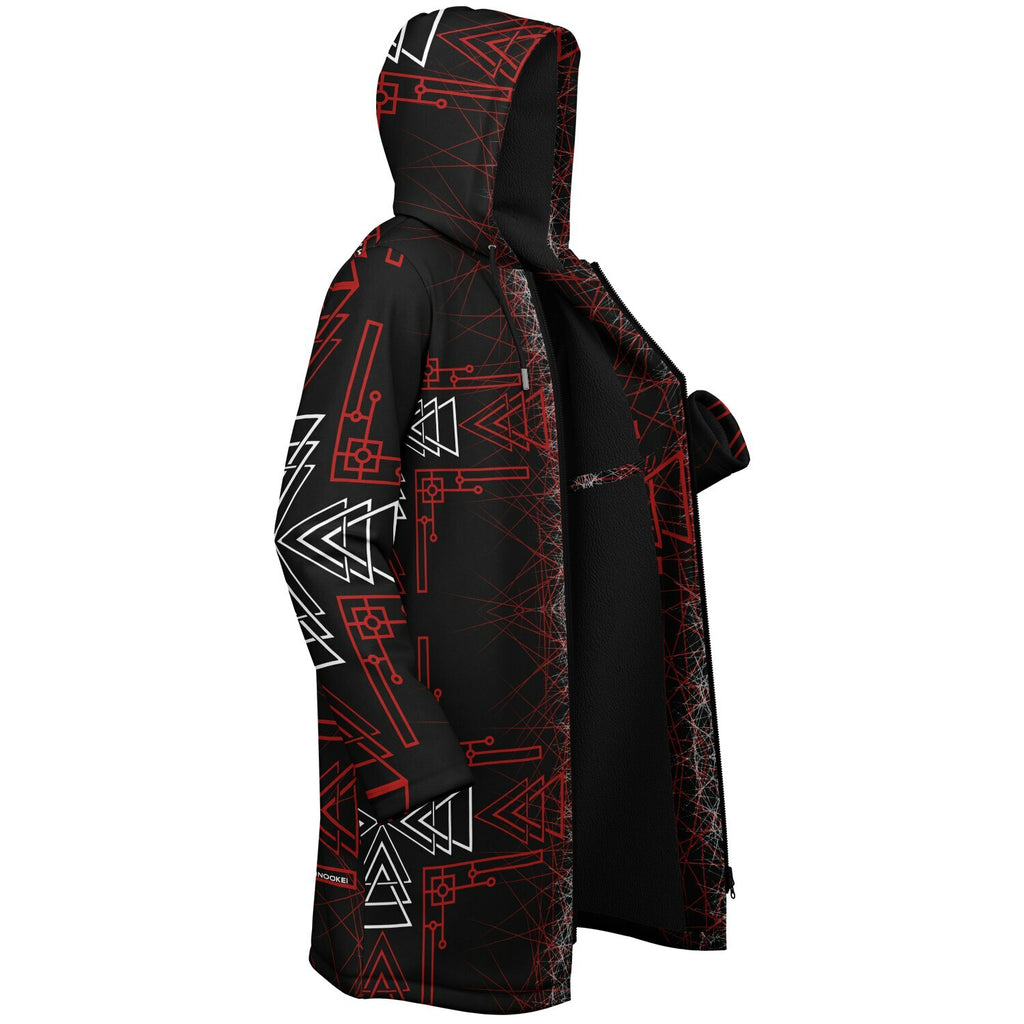 $NiieihiiNookei Microfleece Lined Zipper Cloak - AOP