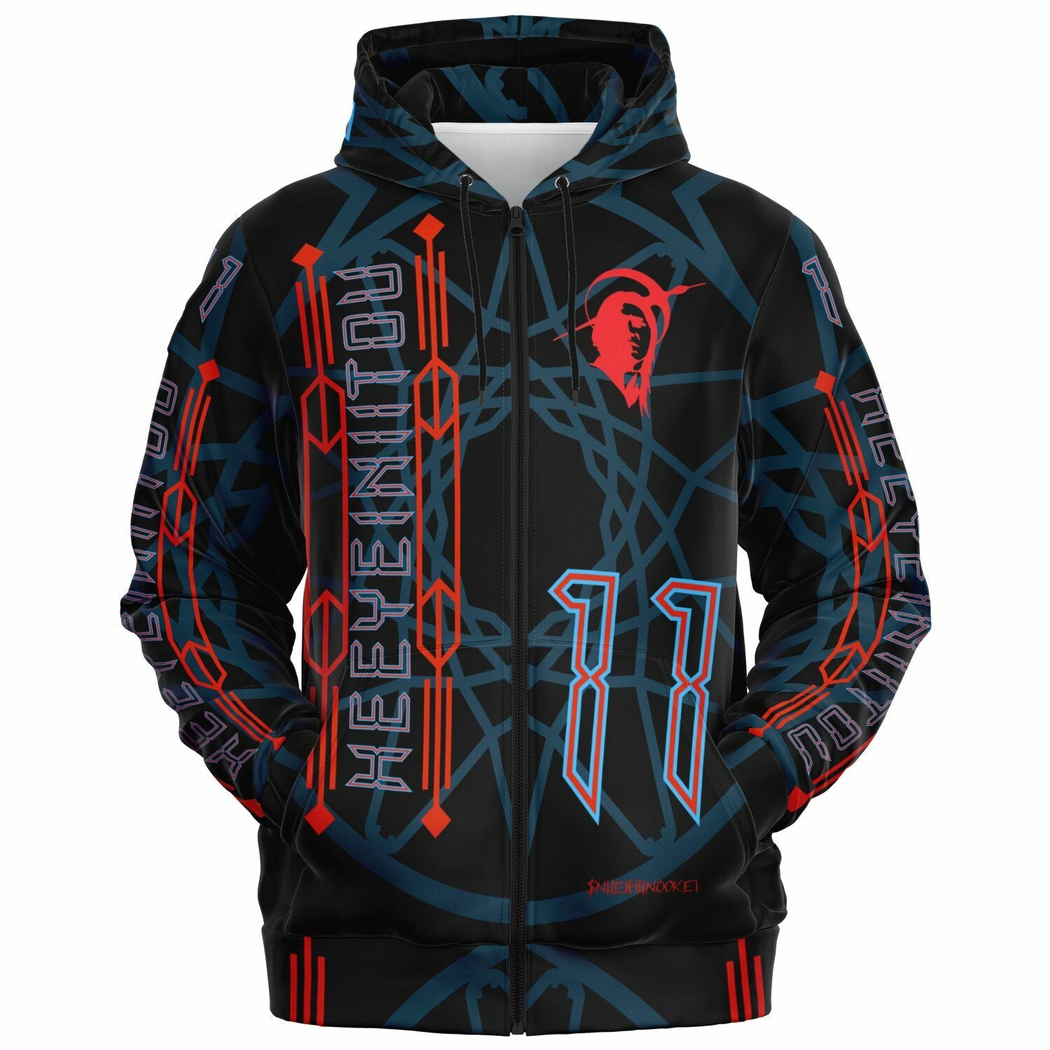 $NiieihiiNookei Athletic Zip-Up Hoodie - AOP