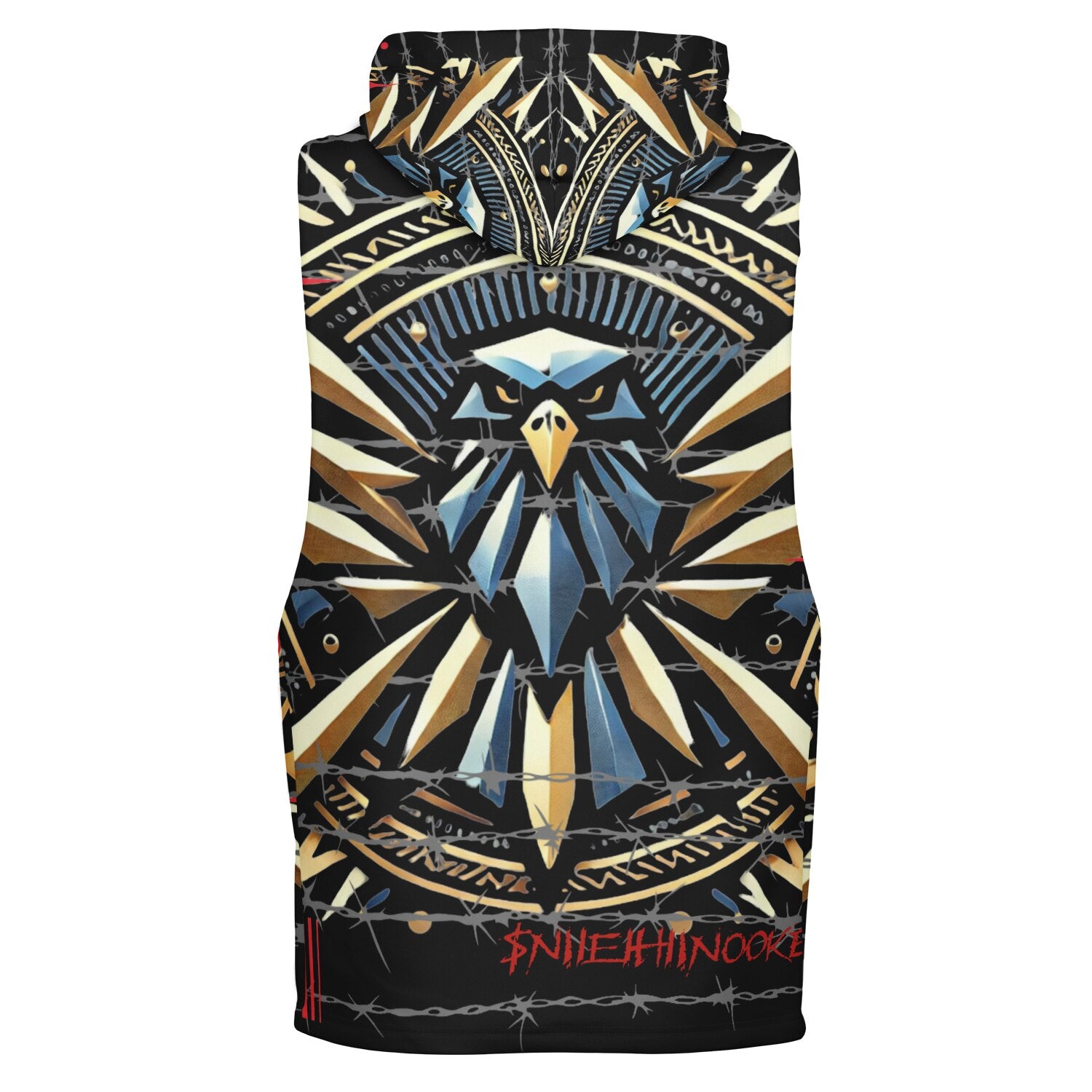 $NiieihiiNookei Athletic Drop Armhole Hoodie - AOP