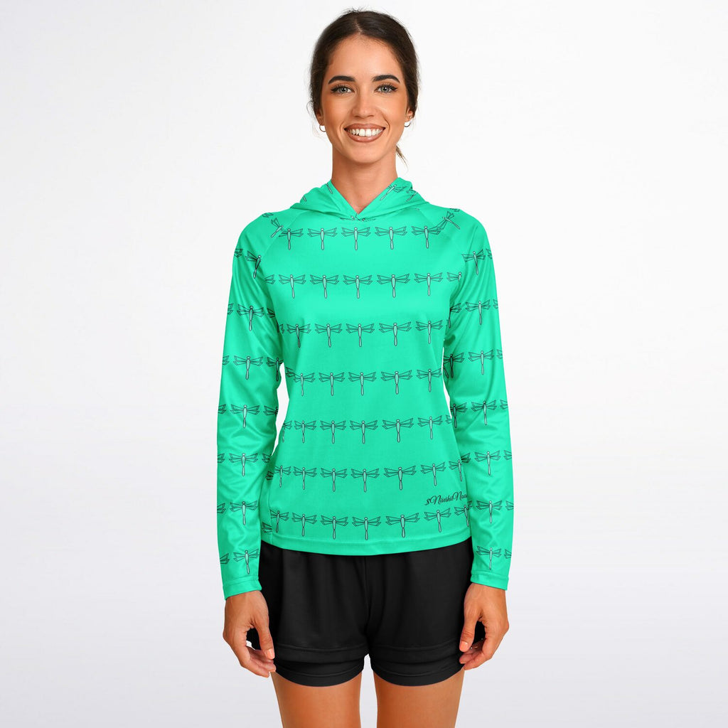 $NiieihiiNookei Women's Long Sleeve Hooded Performance Shirt - AOP
