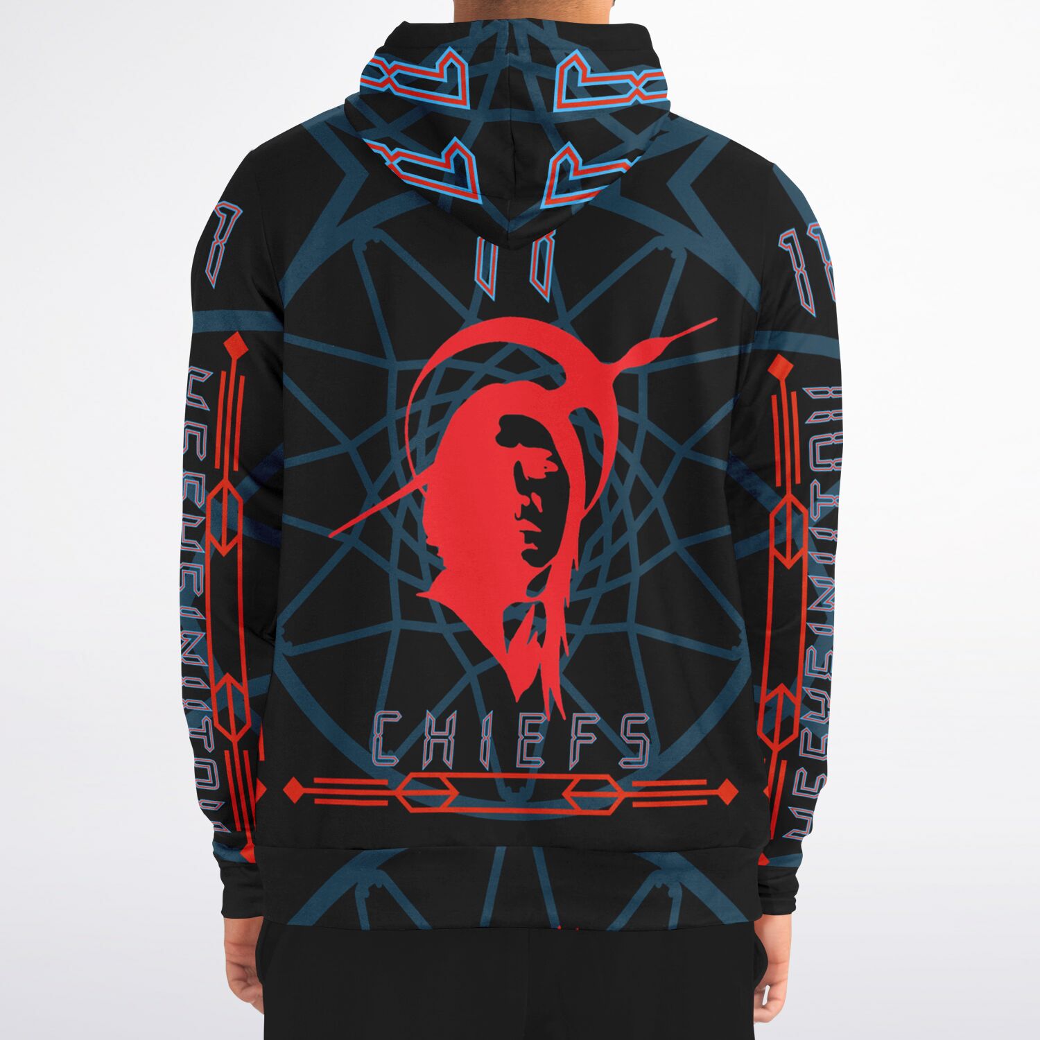 $NiieihiiNookei Athletic Zip-Up Hoodie - AOP