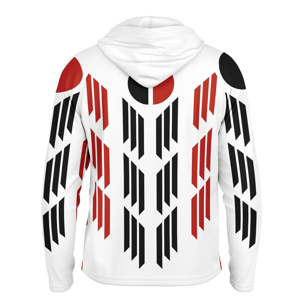 Arapaho Flag Long Sleeve Hooded Performance Shirt - AOP
