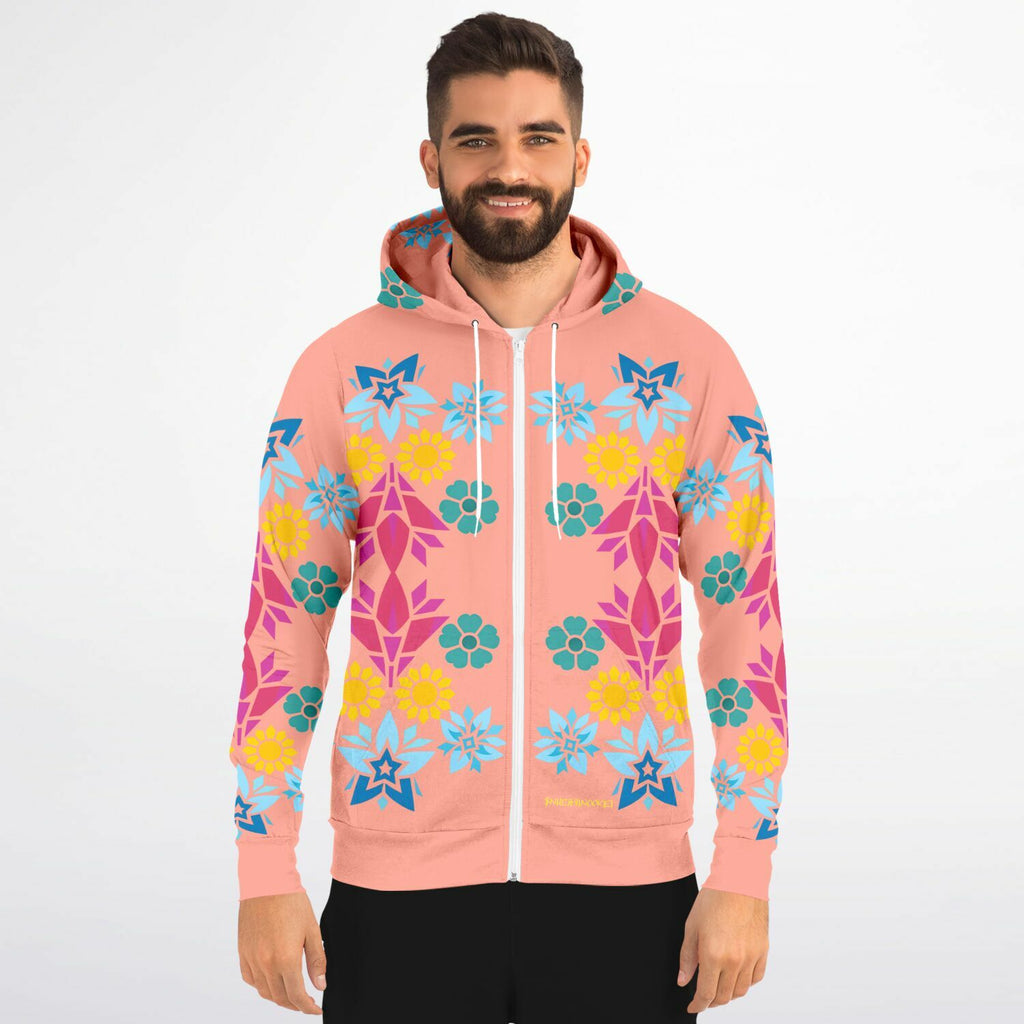 $NiieihiiNookei Athletic Zip-Up Hoodie - AOP