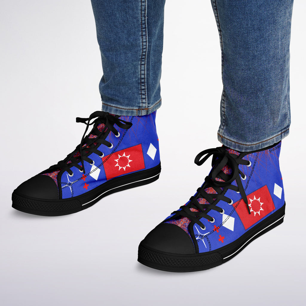 $NiieihiiNookei OST FLAG High Top Shoes - AOP