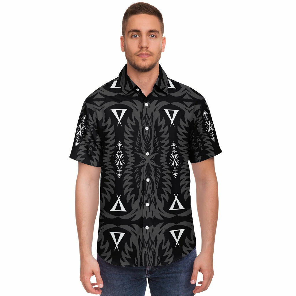 Short Sleeve Button Down Shirt 2 - AOP