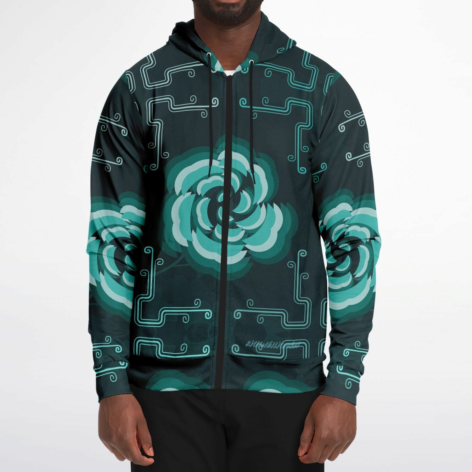 $NiieihiiNookei Fashion Zip-Up Hoodie - AOP