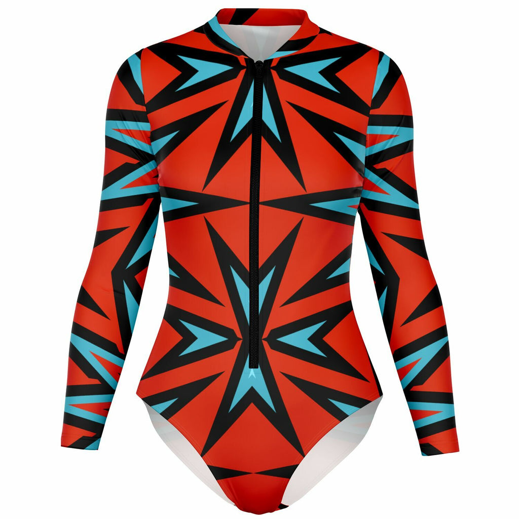 $NiieihiiNookei Bodysuit Long Sleeve - AOP