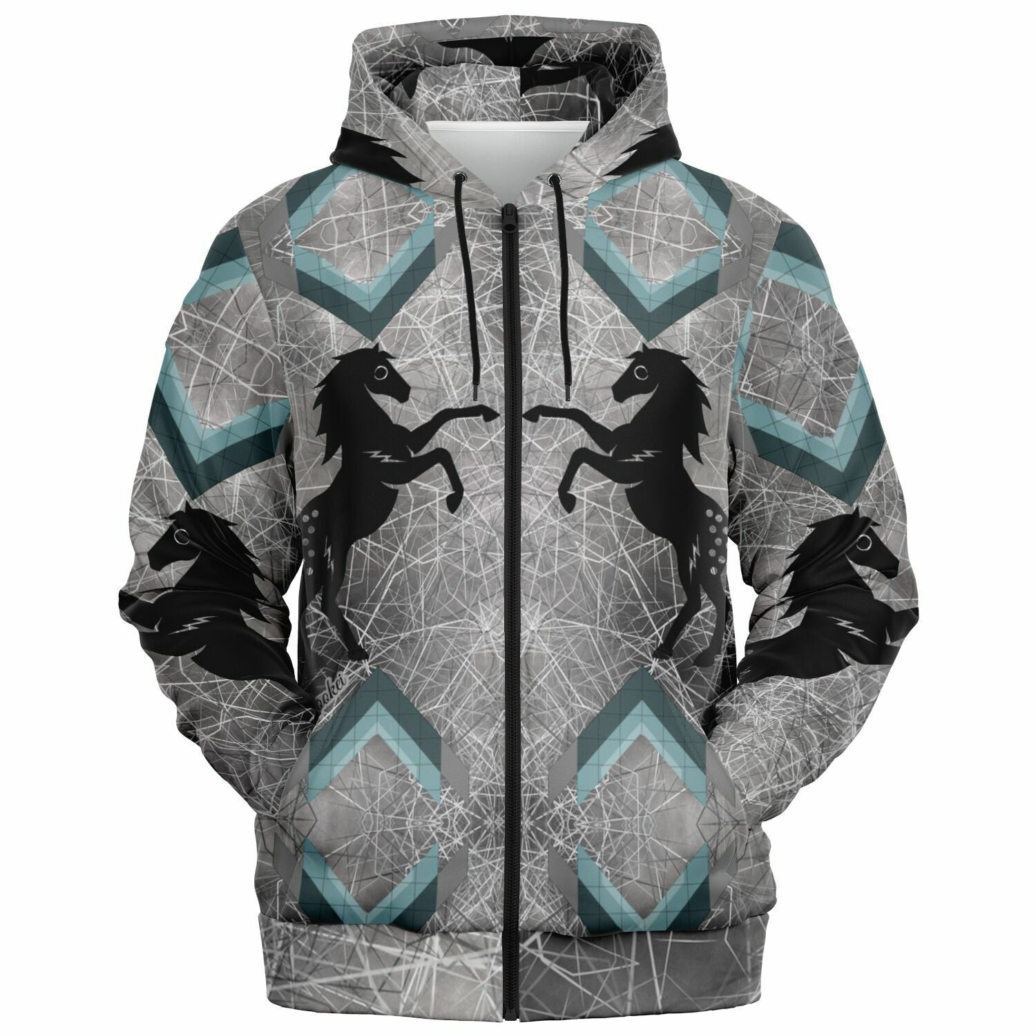 $NiieihiiNookei Fashion Zip-Up Hoodie - AOP
