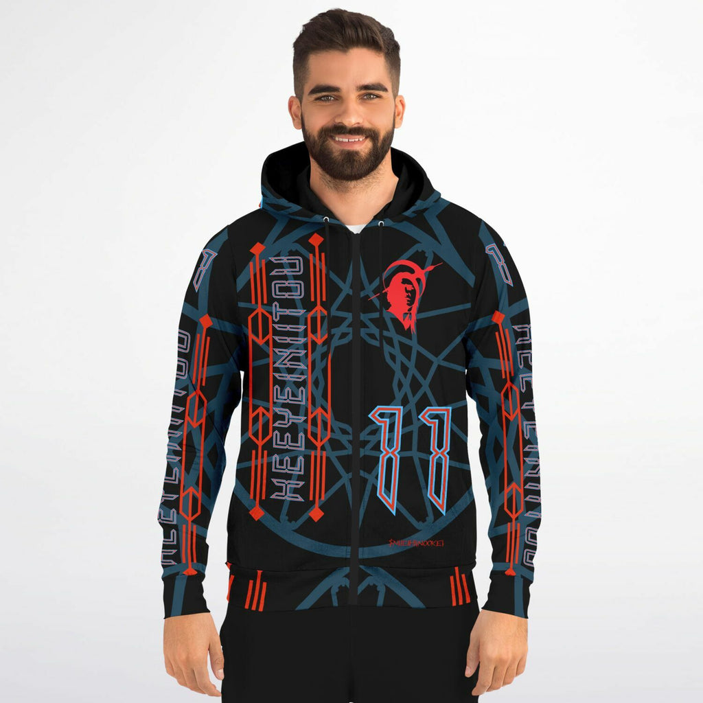 $NiieihiiNookei Athletic Zip-Up Hoodie - AOP
