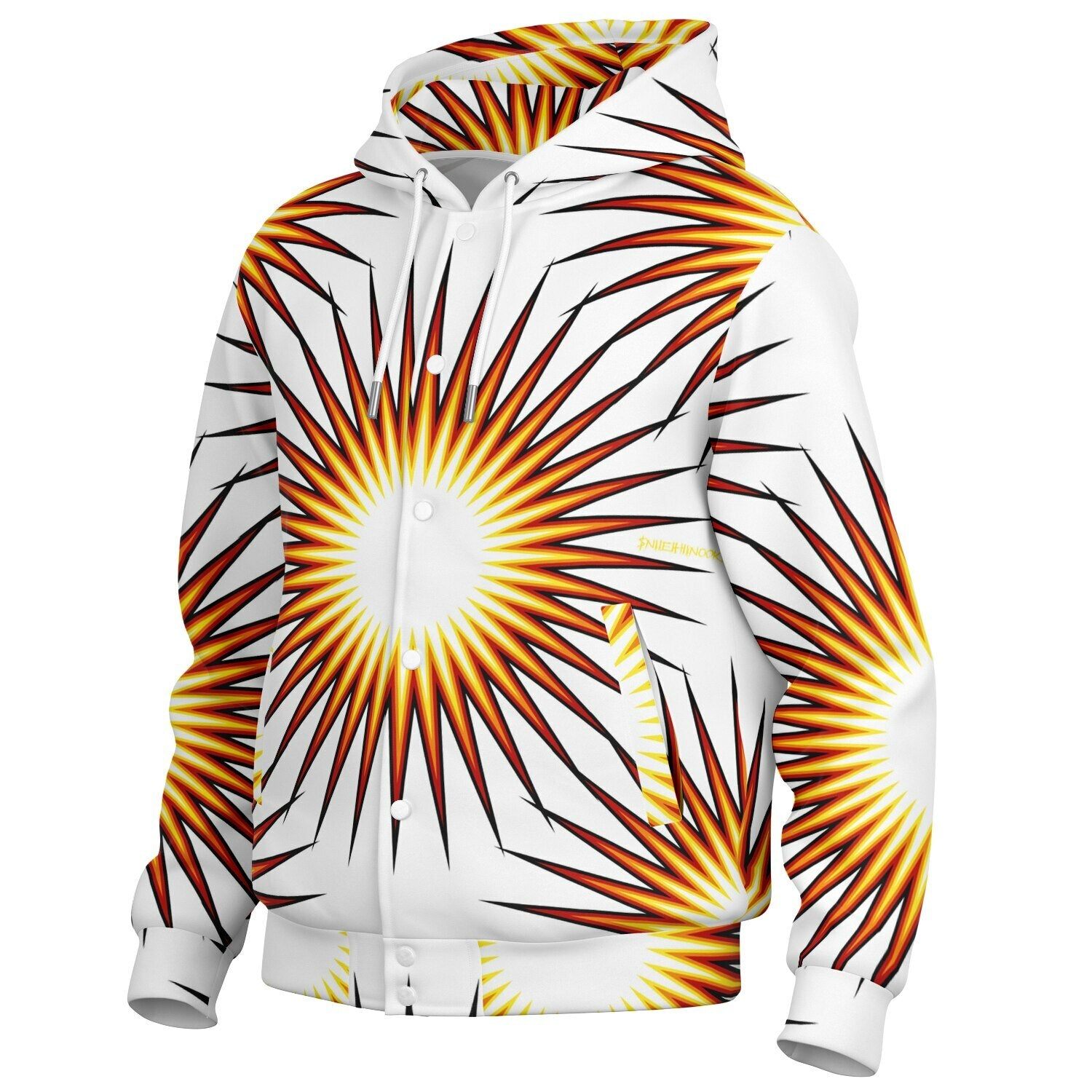 $NiieihiiNookei Hooded Baseball Jacket - AOP