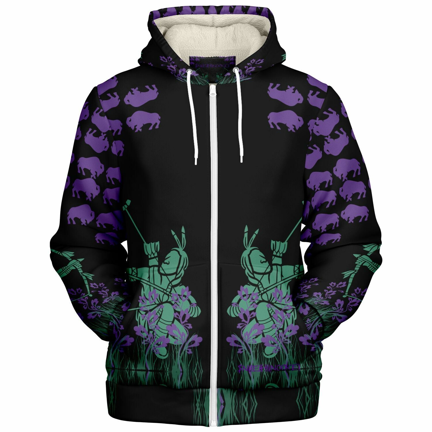 $NiieihiiNookei Microfleece Ziphoodie - AOP