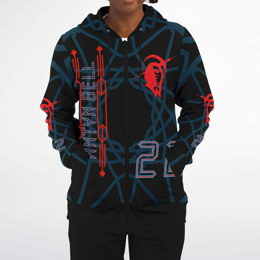 $NiieihiiNookei Athletic Zip-Up Hoodie - AOP