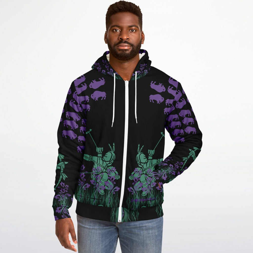 $NiieihiiNookei Microfleece Ziphoodie - AOP