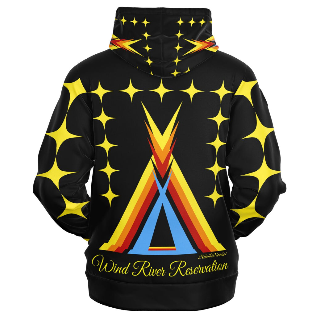 Wind River Reservation Design by $NiieihiiNookei Zip-Up Hoodie - AOP copy