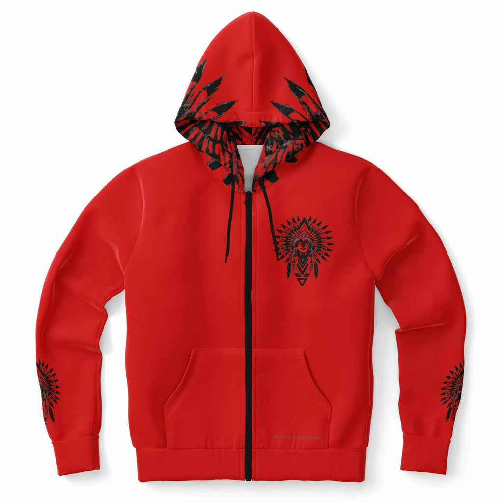 $NiieihiiNookei Athletic Zip-Up Hoodie - AOP
