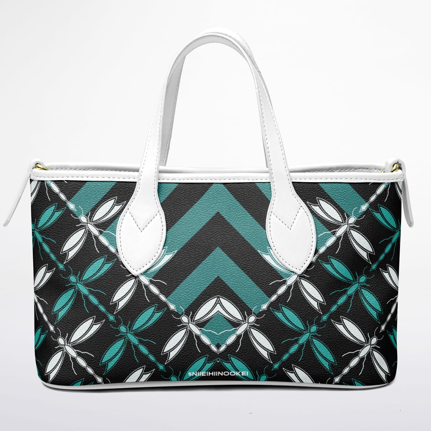 $NiieihiiNookei Leather Tote Bag - AOP