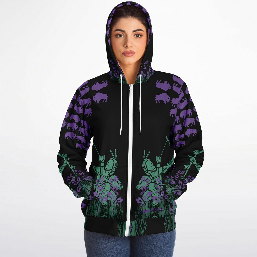 $NiieihiiNookei Microfleece Ziphoodie - AOP
