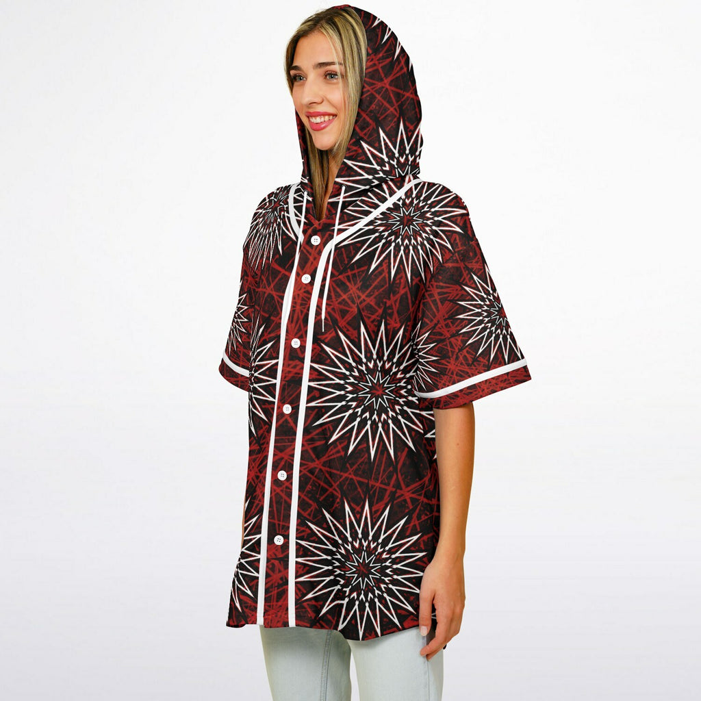 Hooded Baseball Jersey - AOP