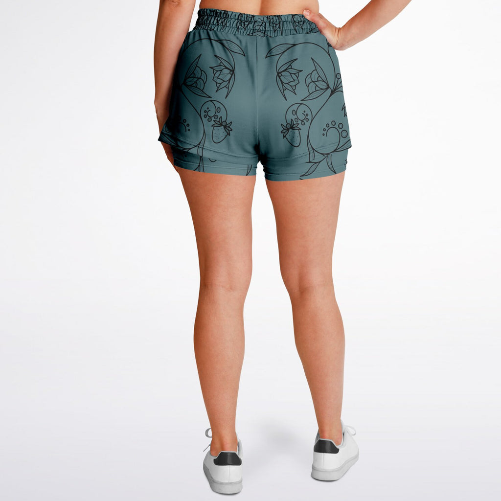 $NiieihiiNookei Women's 2-in-1 Shorts - AOP