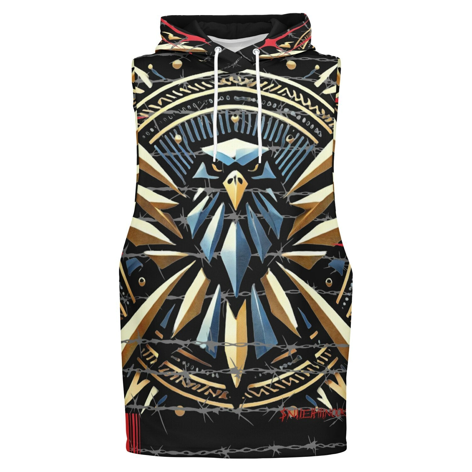 $NiieihiiNookei Athletic Drop Armhole Hoodie - AOP