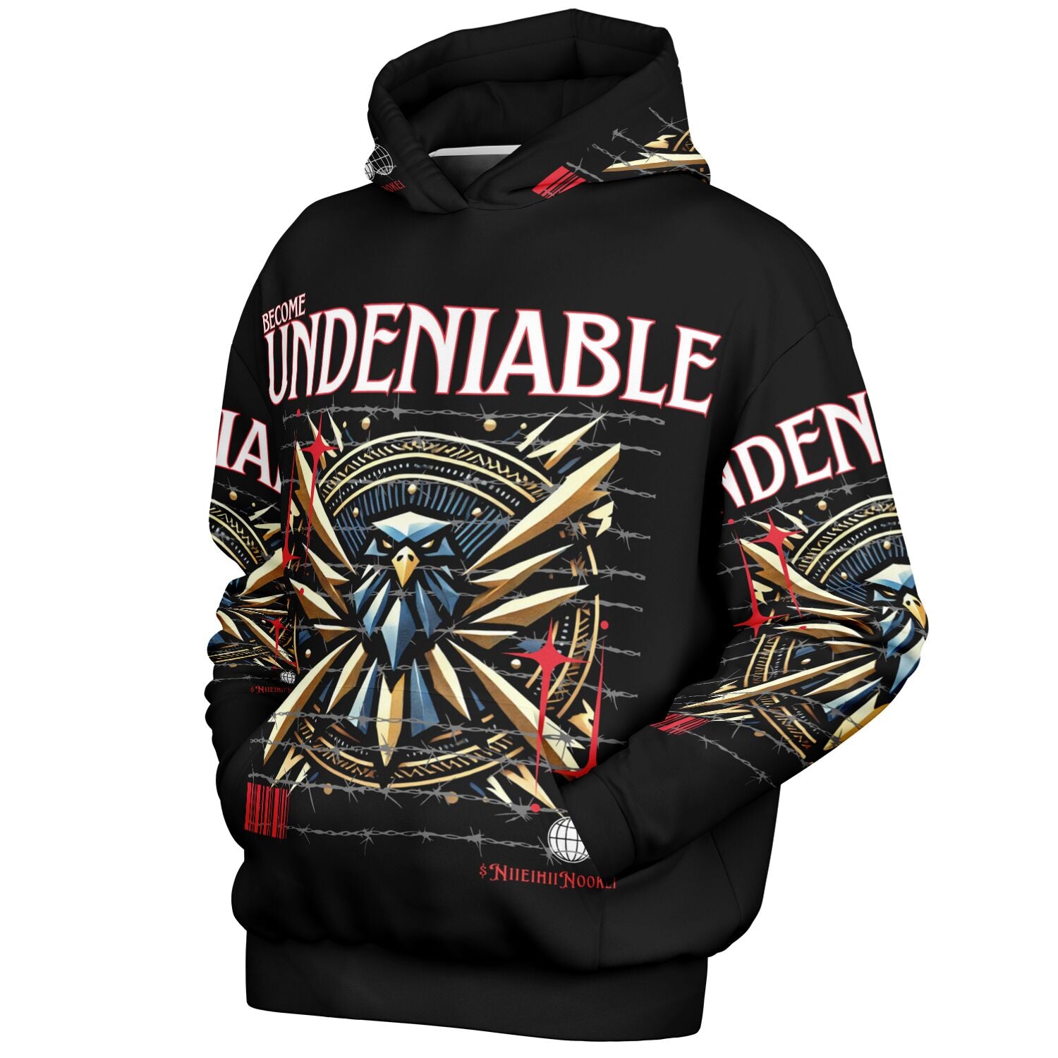 $NiieihiiNookei Heavyweight Oversized Hoodie - AOP